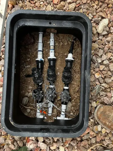 Irrigation valve work