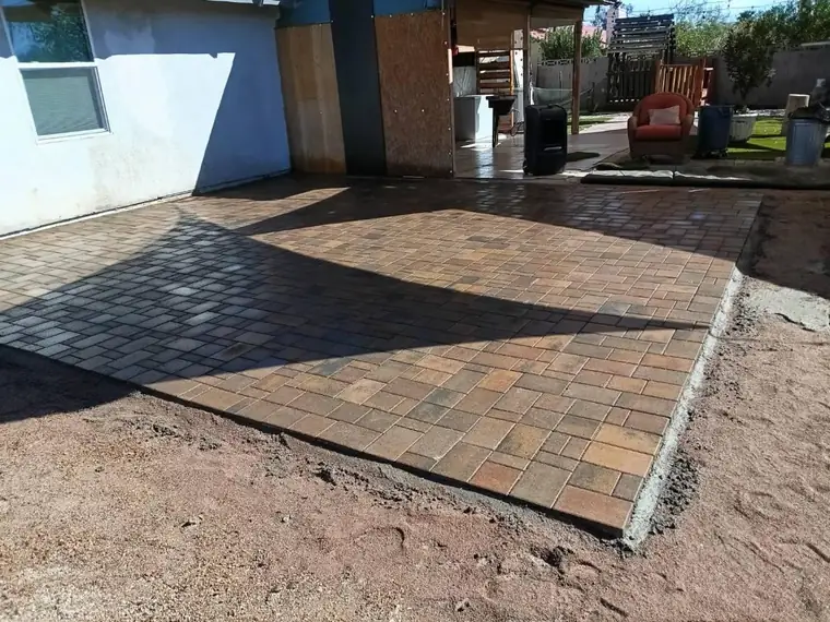 Paver patio work